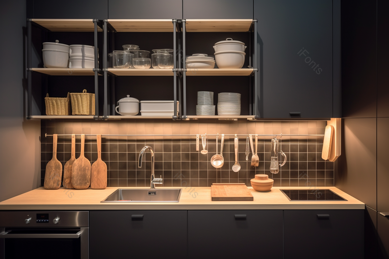 现代干净整齐的厨房用品,高清,摄影图,摄影图片,图片大全,摄影图免费下载